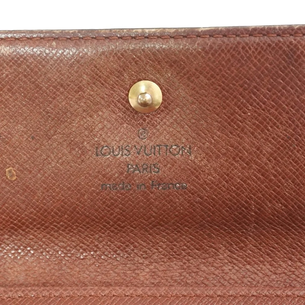 Authentic Louis Vuitton LV Classic Monogram Flowers Canvas Envelop Sarah Wallet - Picture 5 of 12
